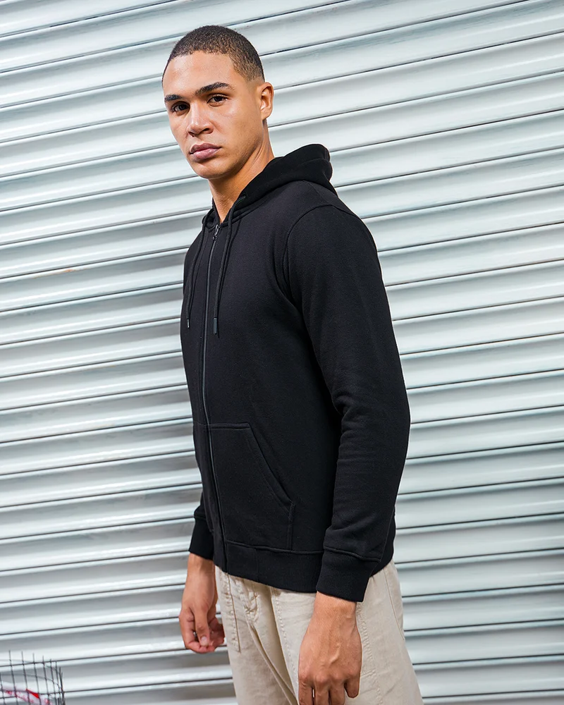 بيواكوف Men's Black Zipper Hoodies